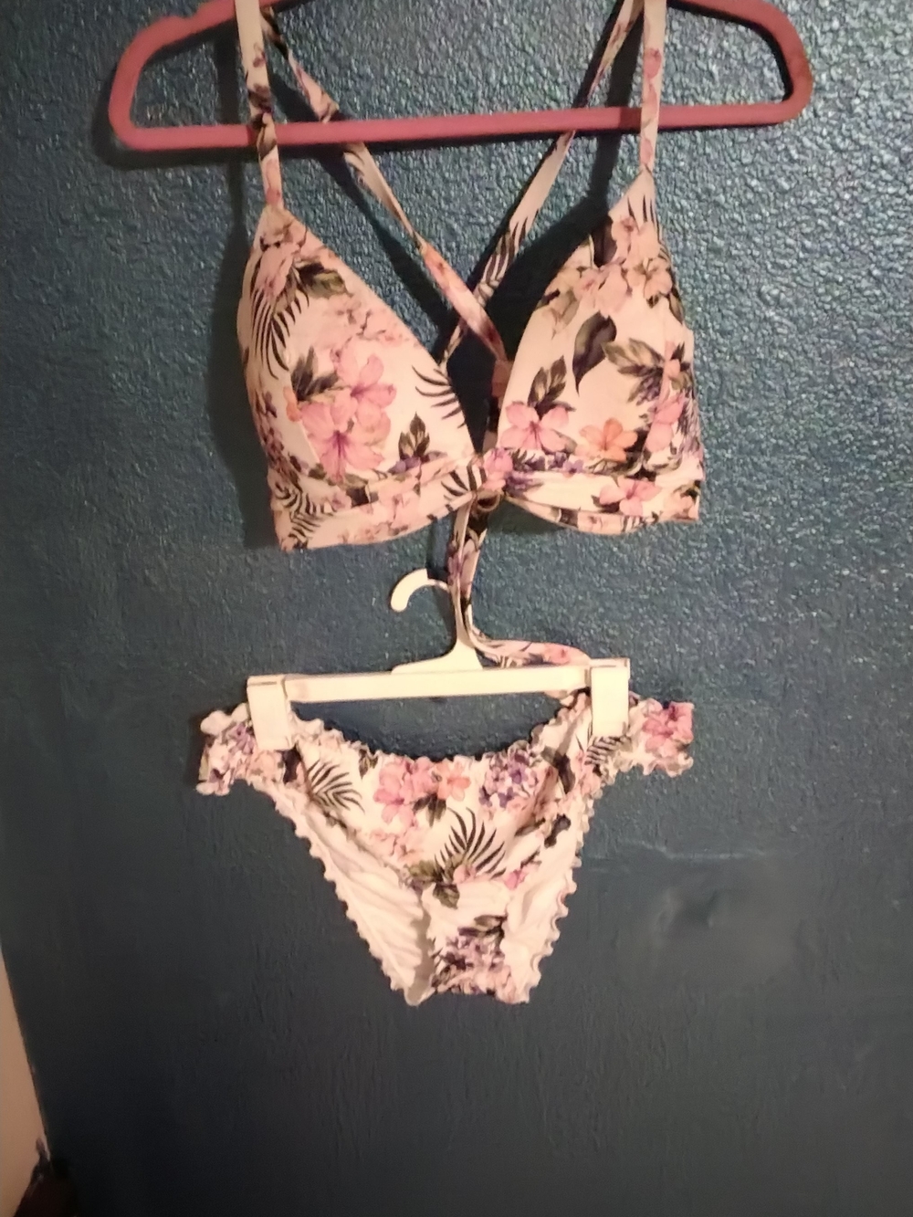 wild fable Pink Floral Tie-Front Bikini Set